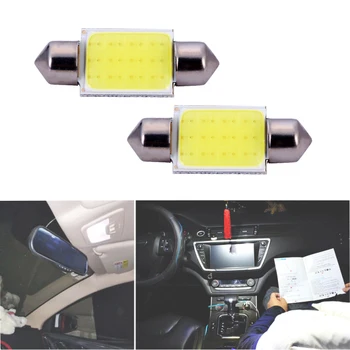 

2 PCS 12V car universal COB double-tip For BMW Toyota 31 36 39 41 mm headlights interior lighting luggage compartment lighting
