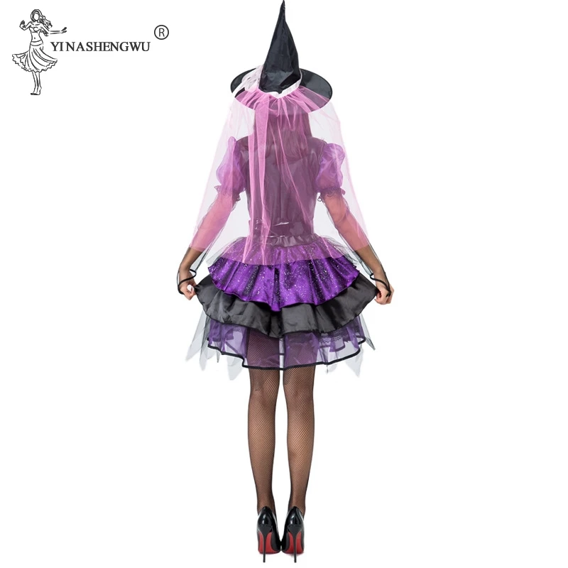 Хэллоуин, сексуальные костюмы ведьмы для взрослых женщин, королева, карнавал, вечерние маскарадные костюмы, маскарадный костюм, волшебная игра, платье-пачка(шляпа+ пояс+ платье