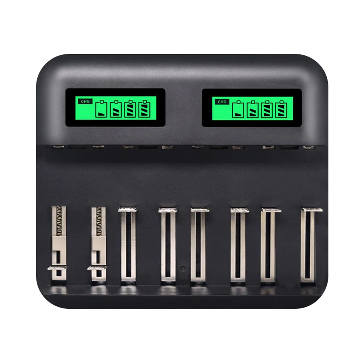 8 слотов ЖК-дисплей USB смарт-зарядное устройство для AA AAA C D Размер перезаряжаемая батарея универсальный интеллектуальный зарядный адаптер