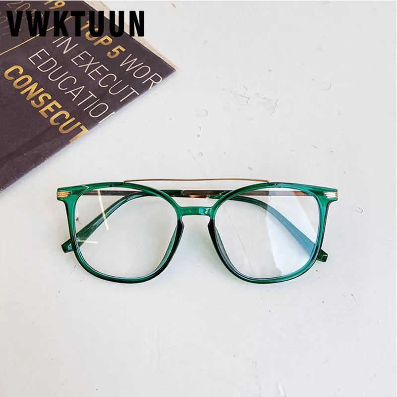 

VWKTUUN Twin Beams Glasses Frames Square Glasses Frames For Women's Blue Light Blocking Glasses TR Frame Optical Glasses Frames