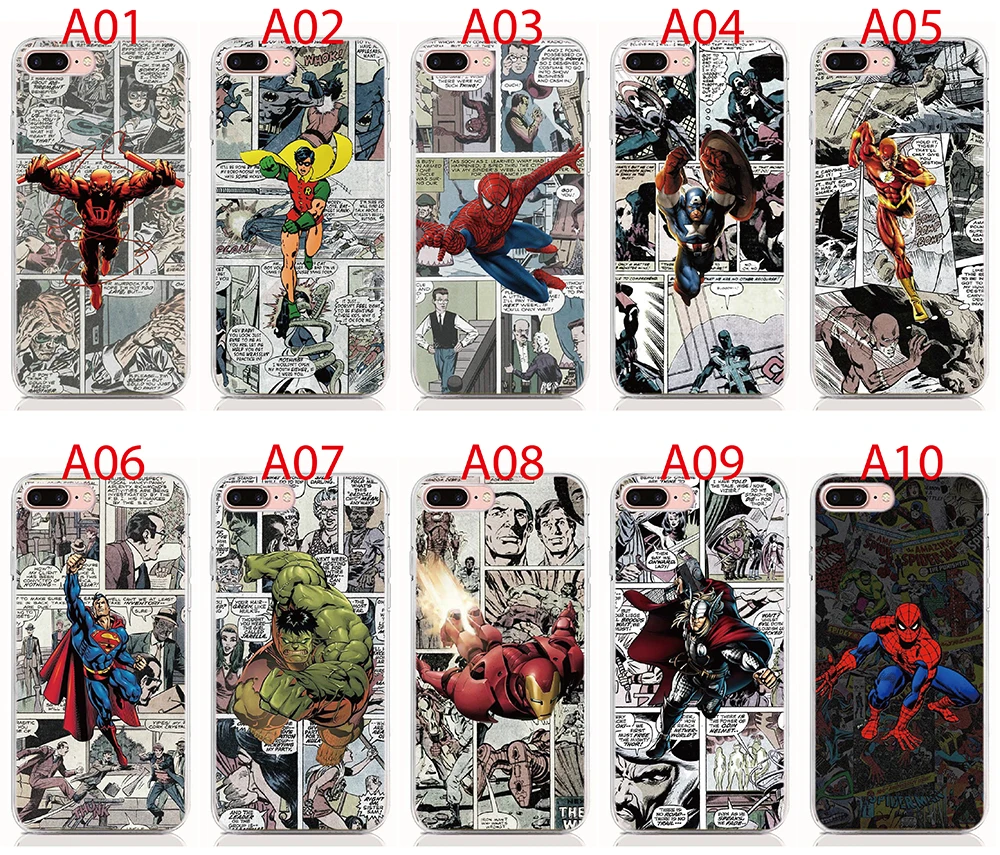 Чехол для MOTO G7 P40 power P40 G7 Play X4, мягкий силиконовый чехол из ТПУ с принтом Marvel Comics, чехол на корпус телефона