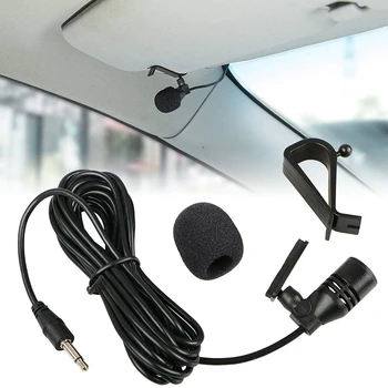 

Professionals Car Audio Microphone 3.5mm Clip Jack Plug Mic Stereo Mini Wired External Microphone For Auto DVD Radio 3m Long