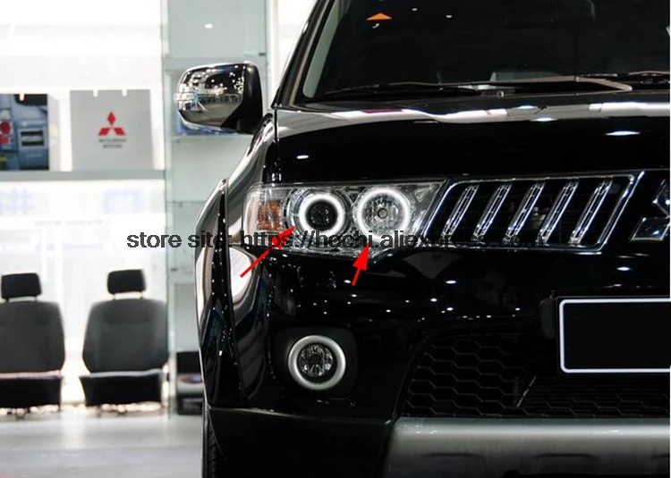 HochiTech ультра яркий SMD белый светодиодный angel eyes halo Кольцо комплект DRL для Mitsubishi Challenger Montero Sport 2008