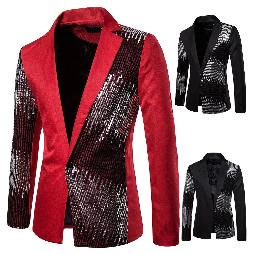 CYSINCOS блестящий пиджак с золотыми блестками, мужской блейзер для ночного клуба, выпускного, мужской костюм, Мужская одежда для сцены