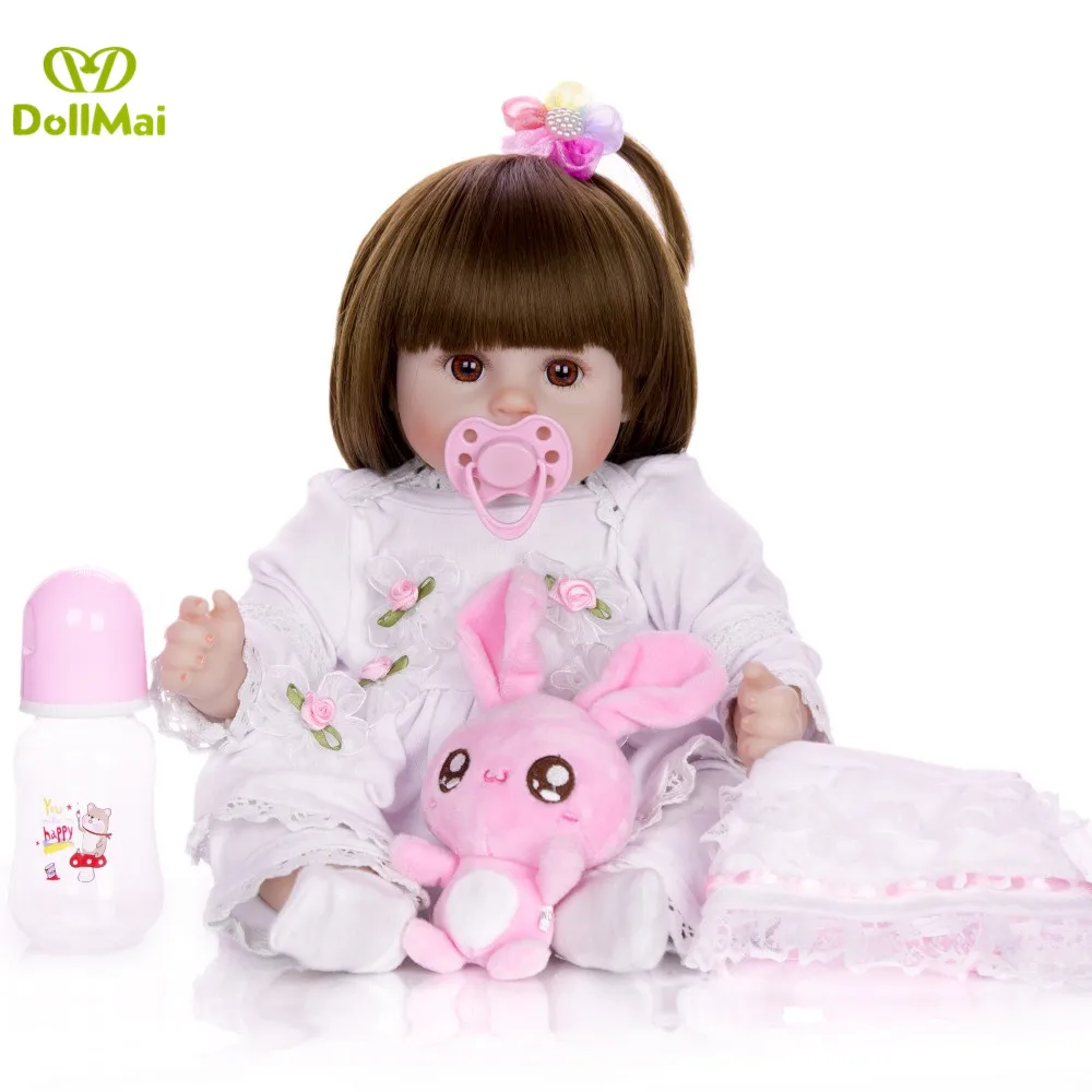 Bebes reborn милая девочка детские силиконовые куклы игрушки 1" 48 см настоящий новорожденный как живой куклы подарок