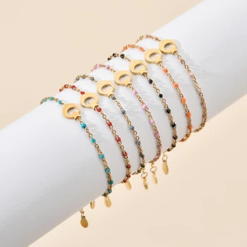 

ZMZY 6PCS/Set Mixed New Fashion Gold Plated Chain Moon Star Charm Bracelet for Women Girls Bracelets & Bangle Jewelry Accessorie