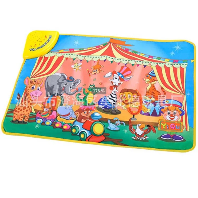 

Circus Animal Blanket Electronic Keyboard Music Rug Children Game Blanket Baby Toys Music Crawling Blanket