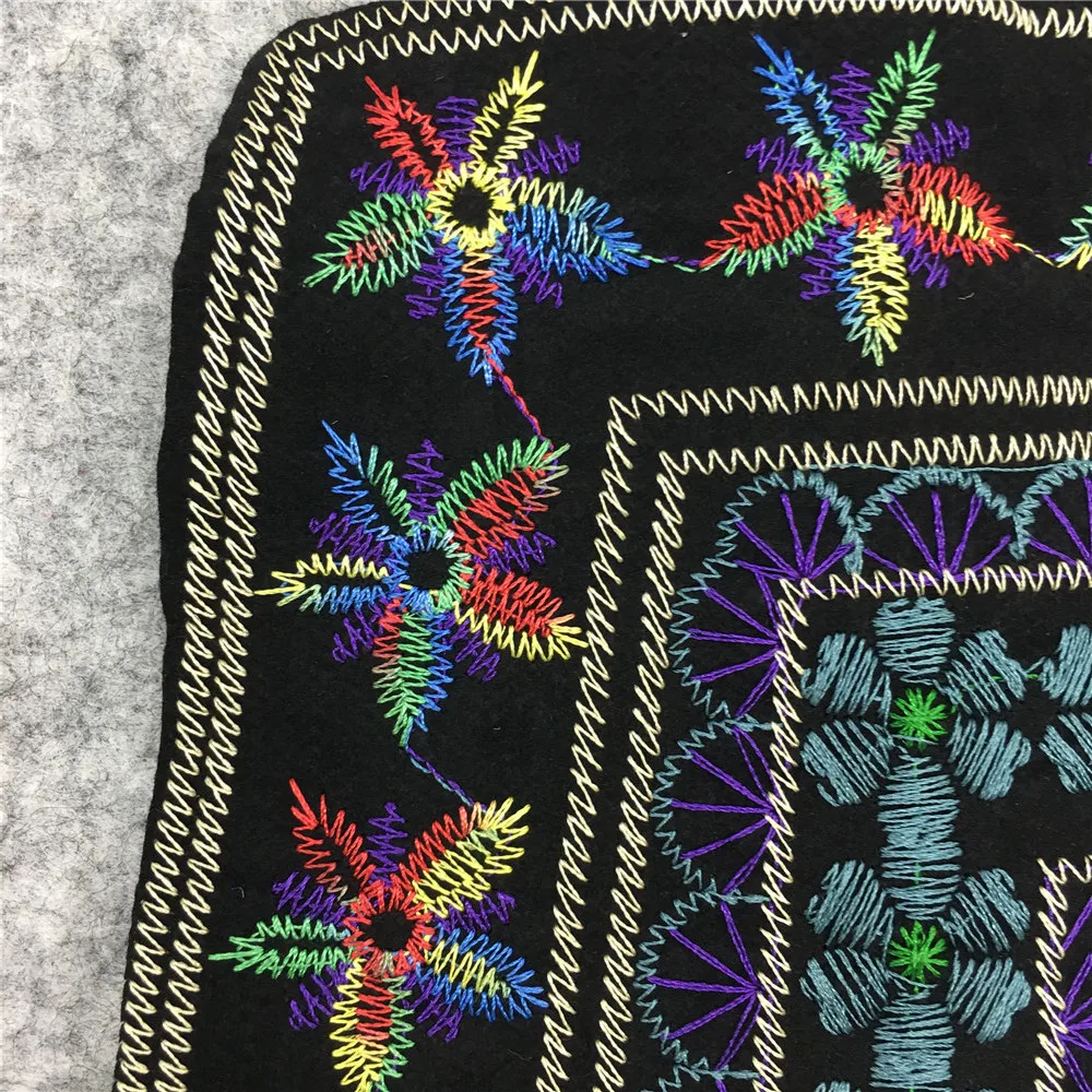 Women Embroidery Applique Fake Collar Colorful Flower Sewing Fabric DIY Clothing Craft Supplies Accessories 1 Piece