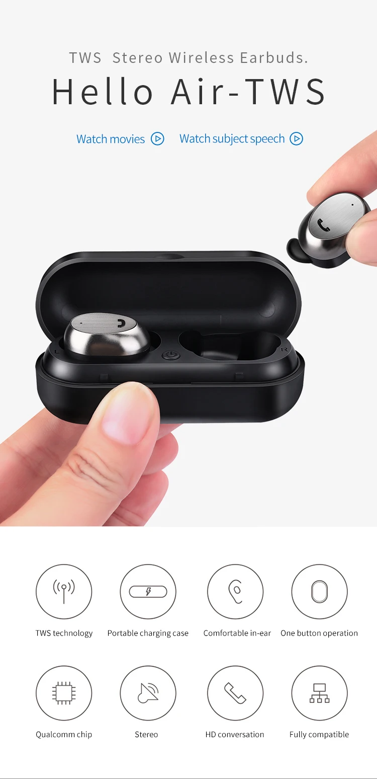 M9 беспроводные Bluetooth наушники TWS мини гарнитура V5.0 стерео наушники спортивные громкой связи для телефона Skype водителя грузовика колл-центра