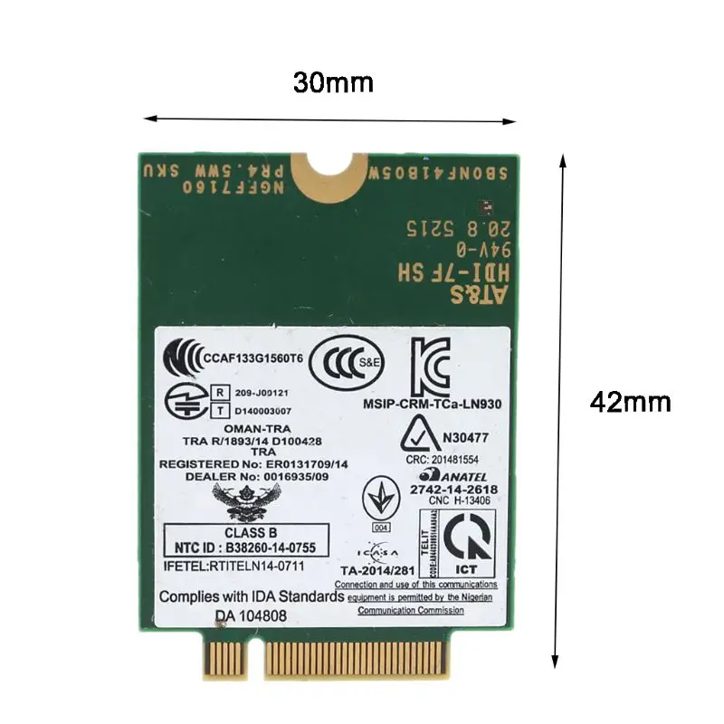 Для LN930 DW5810e 4G беспроводной модуль LTE WiFi карта 4G/LTE/DC-HSPA+ адаптер WWAN X3UB