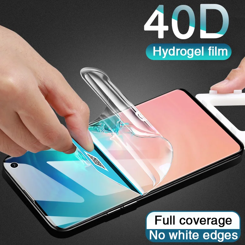 40D Гидрогелевая пленка для samsung Galaxy S10E S10 S9 S8 Plus Защитная экрана S7 edge Note 8 9 не стекло