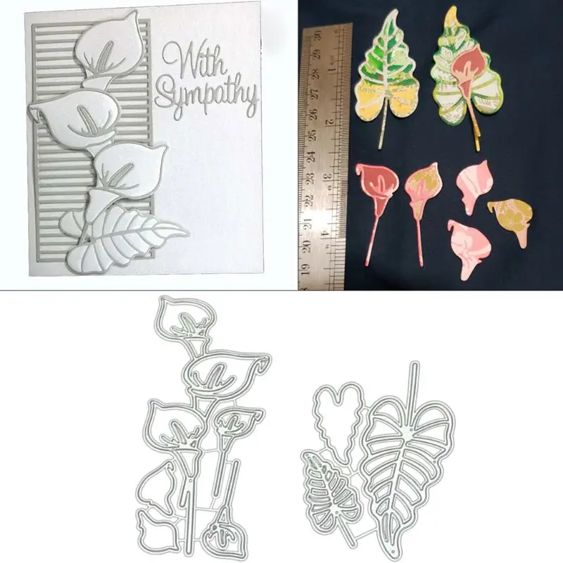 

Spathiphyllum DIY Metal Cutting Dies Stencil Scrapbooking Album Paper Card Craft X3UC