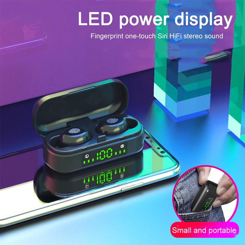 

Bluetooth Earphone Wireless Earbuds with Charging Box Wireless Headphones In-Ear Sport Headset Gaming Earphone for Smart Phone