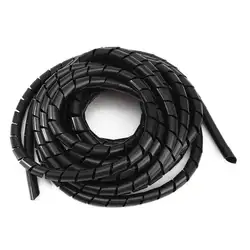 12 мм черный спиральный оберточный кабель обсадный кабель рукава обмотка Трубная обмотка полоса