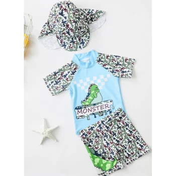 

3Pcs Toddler Baby Boys Dinosaur Swimsuit Swimwear Bathing Suit Sunsuit Outfits Clothes 2-7 Years