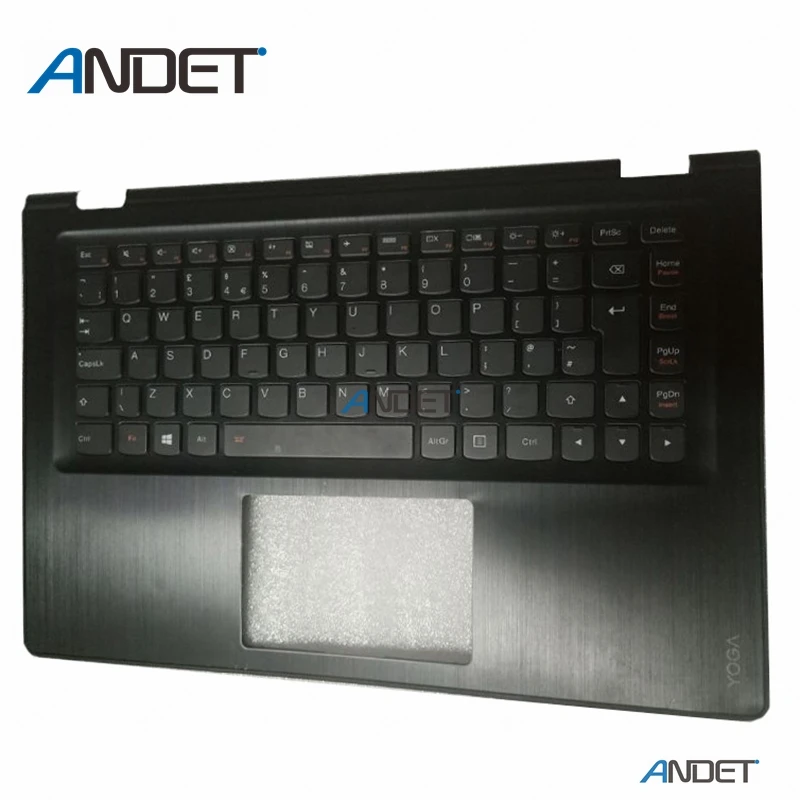 UK Original For Lenovo Yoga 3 14 Yoga 700-14 700-14ISK Palmrest KBD Bezel Cover Upper Case with Keyboard Backlit AP0YC000200 Black - Цвет: UK