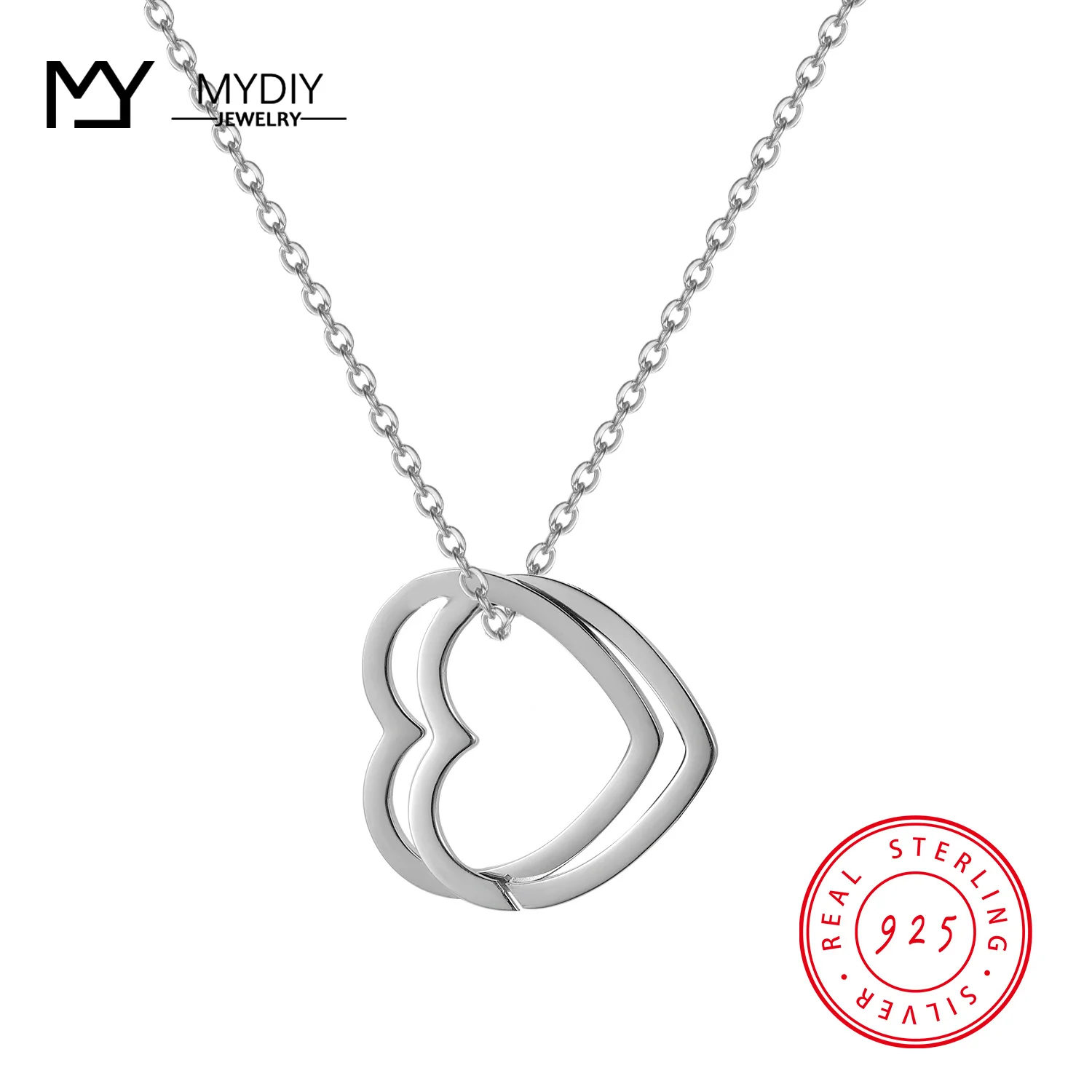 Personalized Necklaces 925 Sterling Silver Jewelry Heart Pendant DIY  Name Necklace Promise Anniversary Gift for Women personalized name bookmark custom heart page corner bookmark leather book mark for readers anniversary gift wedding gift for her