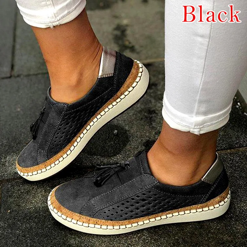 black-2 MoneRffi кроссовки; Женская Вулканизированная обувь; Повседневная дышащая обувь; женская обувь из мягкой кожи на плоской подошве; женские кроссовки - Цвет: black-2