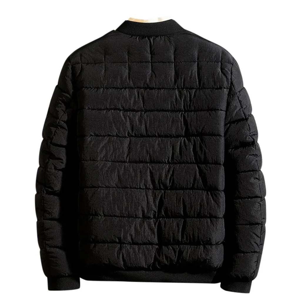 Autumn Winter Jacket Man Fashion Trend Casual Thickened Warm Cotton-padded Clothes Slim Baseball Coats Size Down Warm Jacket
