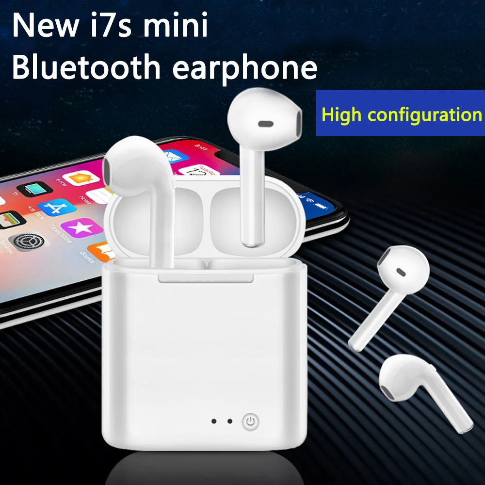 

New I7s Tws Mini Bluetooth Earphone Wireless Earphones Sport Handsfree Wireless Headphone with Charge Box for Phone