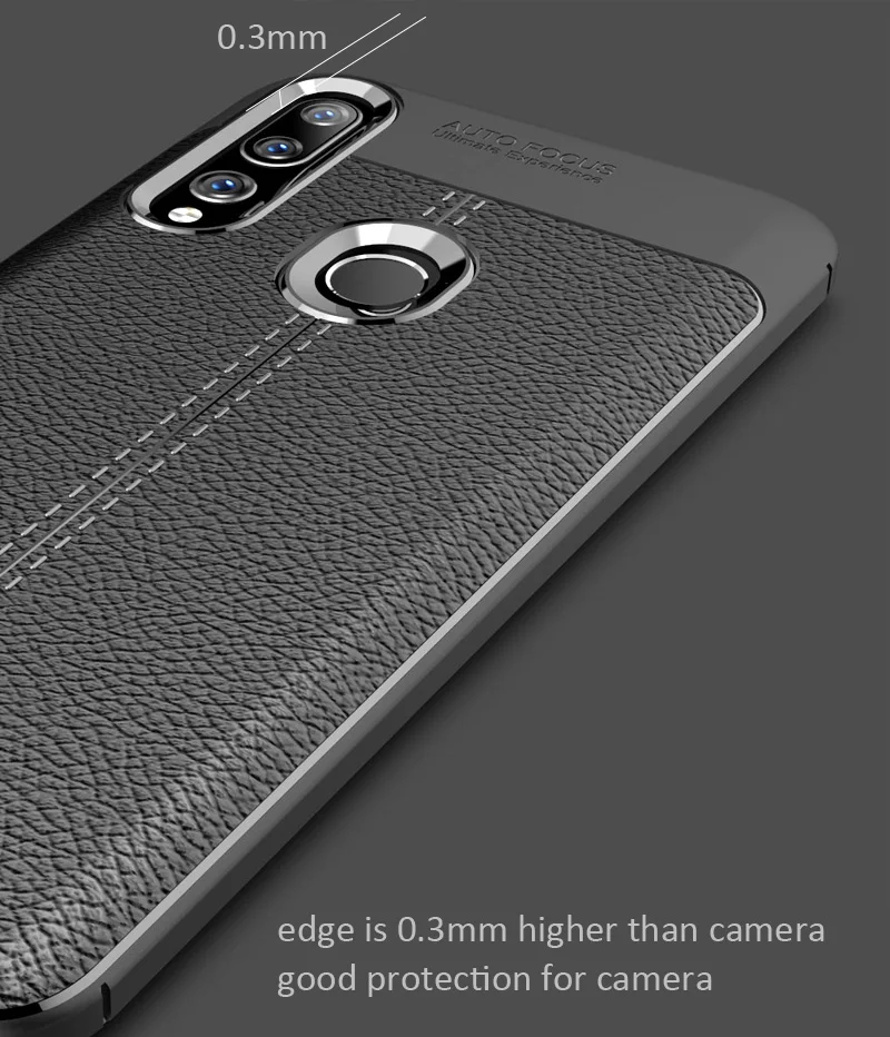 Кожаный чехол KEYSION с текстурой личи для Huawei Honor 9X Global матовый Мягкий силиконовый