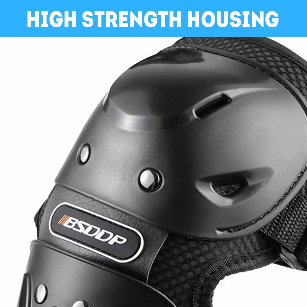 Cycling Kneepad Motorcycle Elbow Pad Warm Off-Road Knee Pads Cross-Country Race Protector 4pcs Black Universal