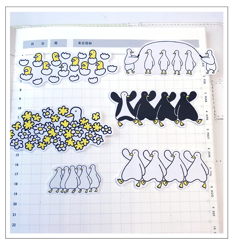 22 шт милые гусиные наклейки для скрапбукинга DIY альбом junk journal Happy planner декоративные наклейки