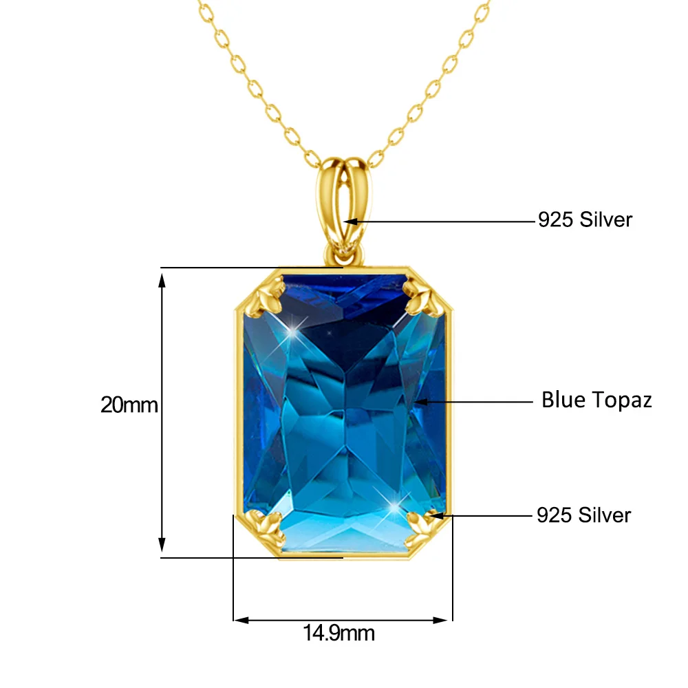 585 Gold Plated Pendants and Necklaces Real Solid 925 Sterling Silver Woman Pendants for Fine Jewelry