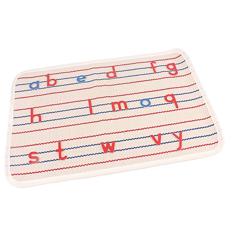 Montessori English Uppercase & Lowercase Letters Mat Cotton Blanket Mat for Movable Alphabets Montessori Language Learning Tool