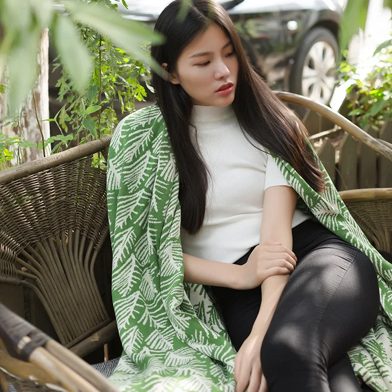 jing textile American cotton knitted carpet air conditioning blanket blanket that sitting room sofa office nap blanket