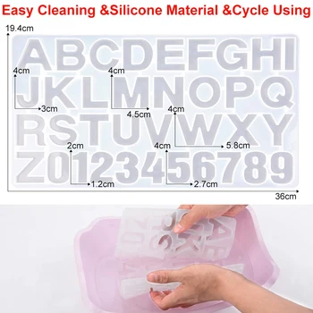 

245Pcs DIY Casting Mold Handmade Jewelry Making Tool Alphabet Letters Numbers Silicone Mould Resin Casting Mold Kit Pendant