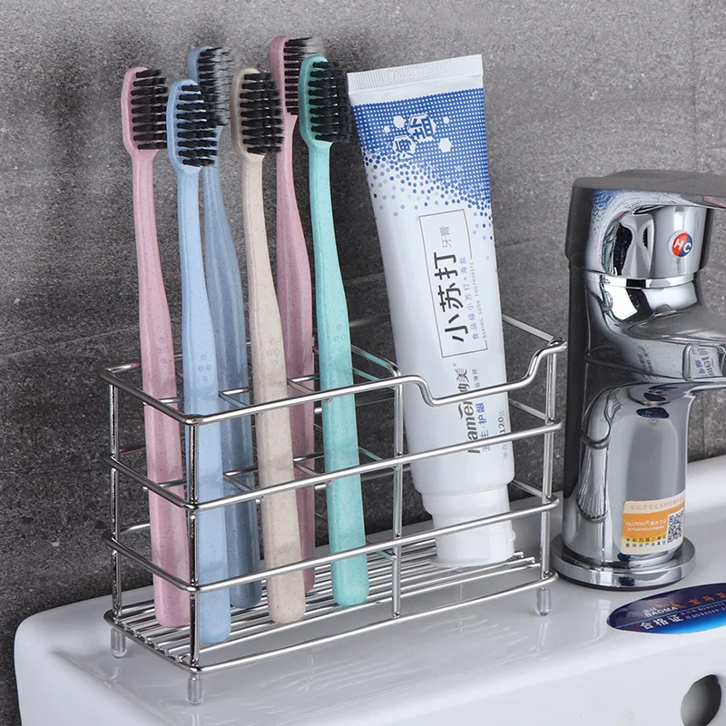 soporte de pared para baño soporte universal de acero inoxidable Soporte de pasta de dientes Aolvo para cepillos de dientes 
