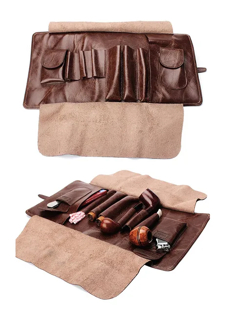 OLDFOX 革喫煙たばこパイプのためのケースを整理パイプアクセサリー