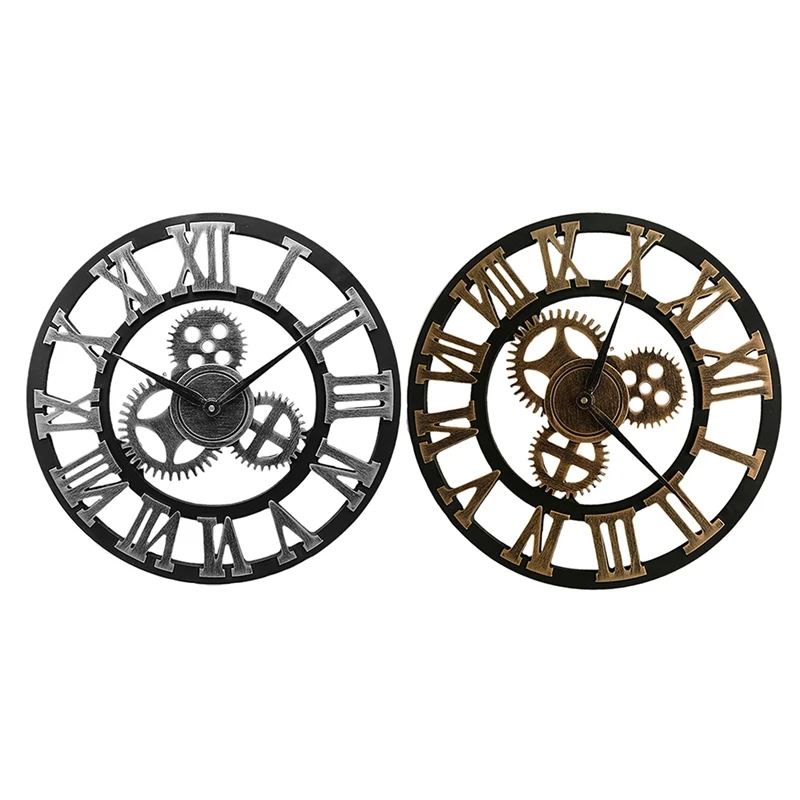 Retro Age Style Industrial Gear Wall Clock Decorative Wall Clock