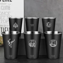 

Cold Drink Mug 304 Stainless Steel Single-layer, Beer Mug, Portable Mugs for Kitchen Dining & Bar Drinkware, Logo Design