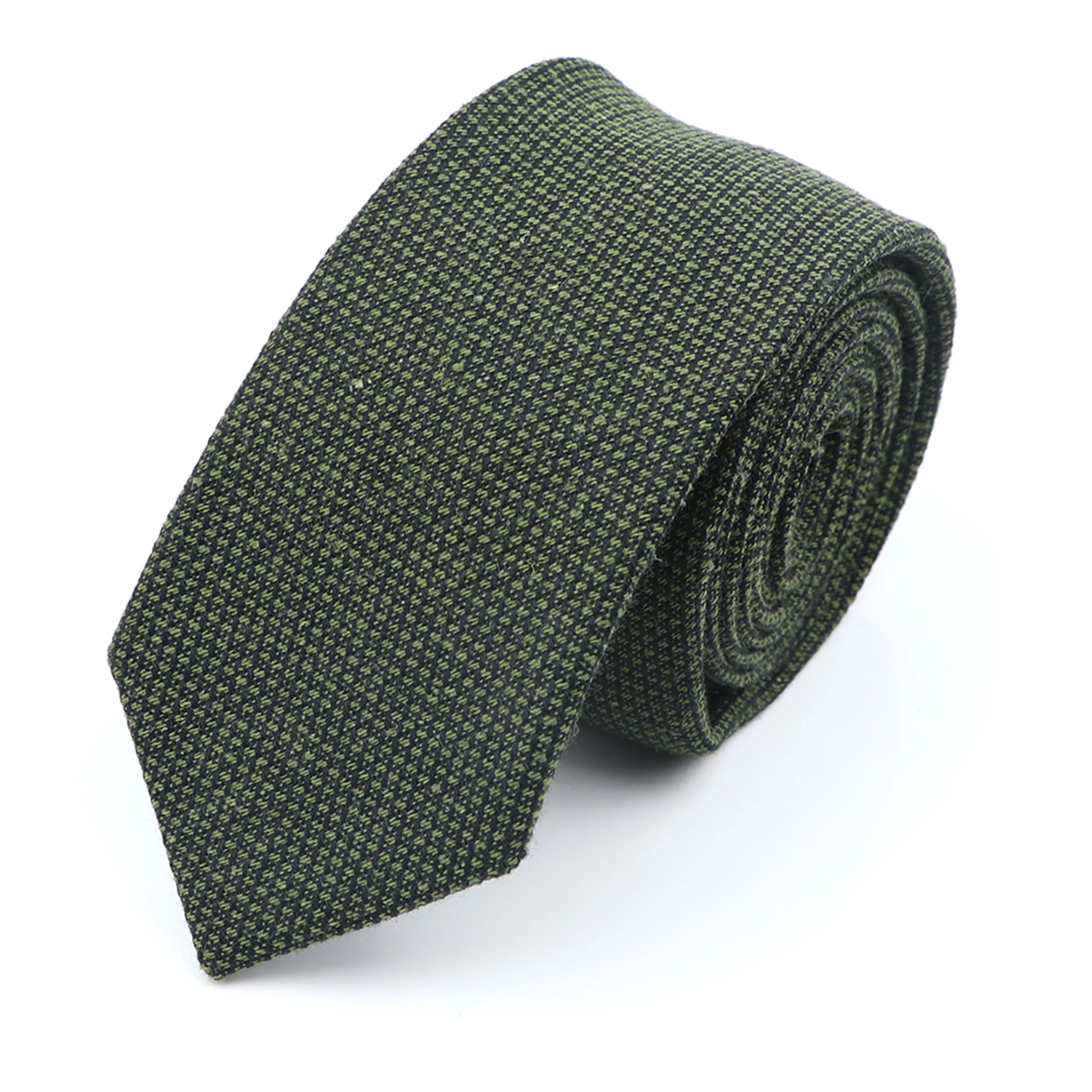 Cotton Wool Men Ties 6CM Classic Handmade Skinny Thick Striped Solid Color Necktie Narrow Collar Slim Cashmere Tuxedo Tie