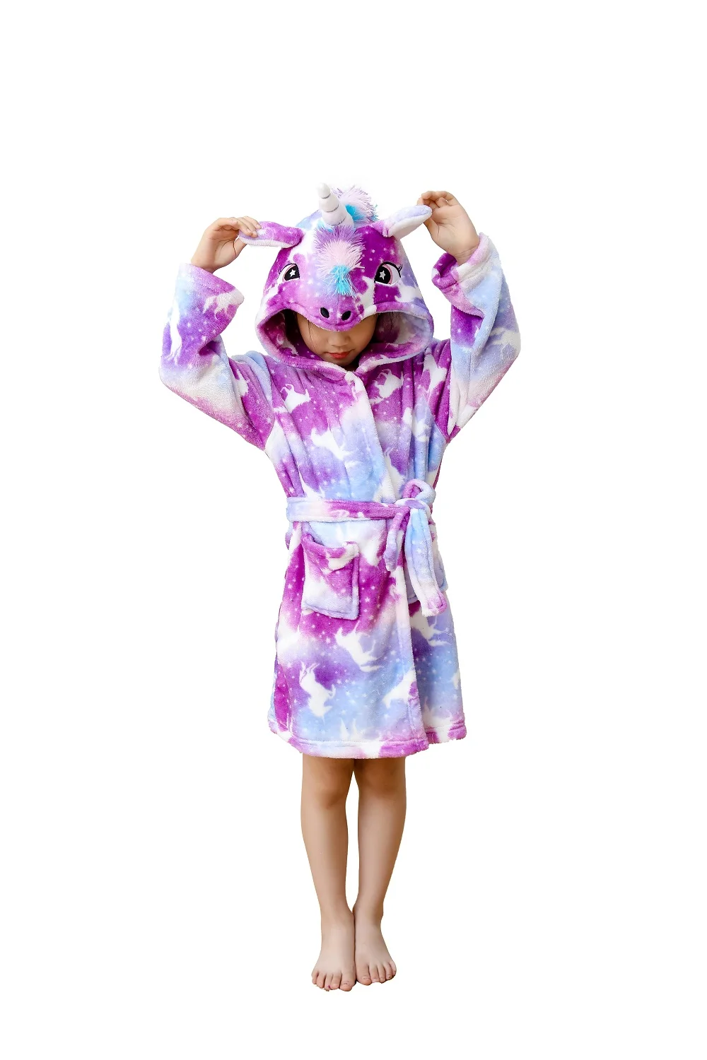 Детские пижамы для косплея с единорогом; костюм с животными для мальчиков и девочек; унисекс