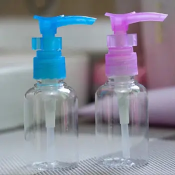 

1PC 50ml/75ml/100ml Plastic PET Clear Travel Bottle Pressed Type Lotion Liquid Bottles Hand Cream Dispenser Sample Random Color