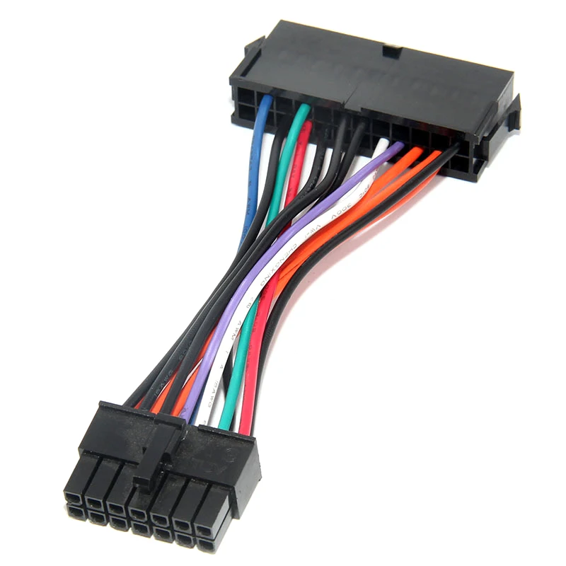 Кабель питания 14 см шнур 18AWG провод ATX 24 контакта на контактов адаптер-кабель для