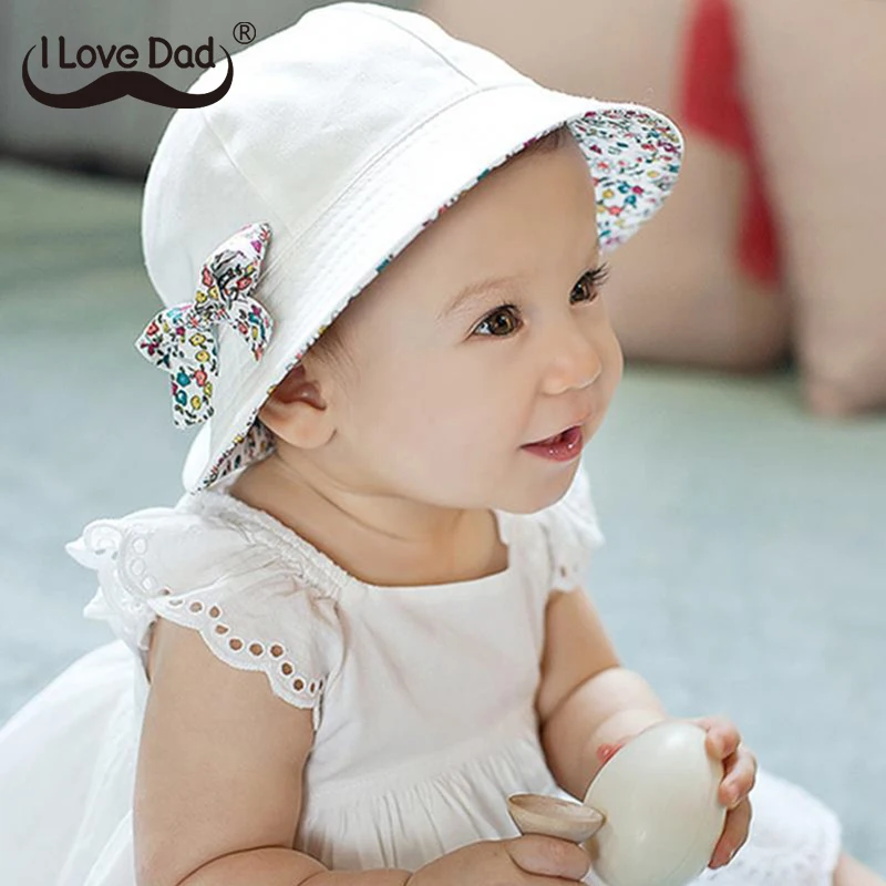 Baby Baumwolle Sonnenhut Kleinkind Einstellbare UV Schutz Eimer Hut Kappe 1 