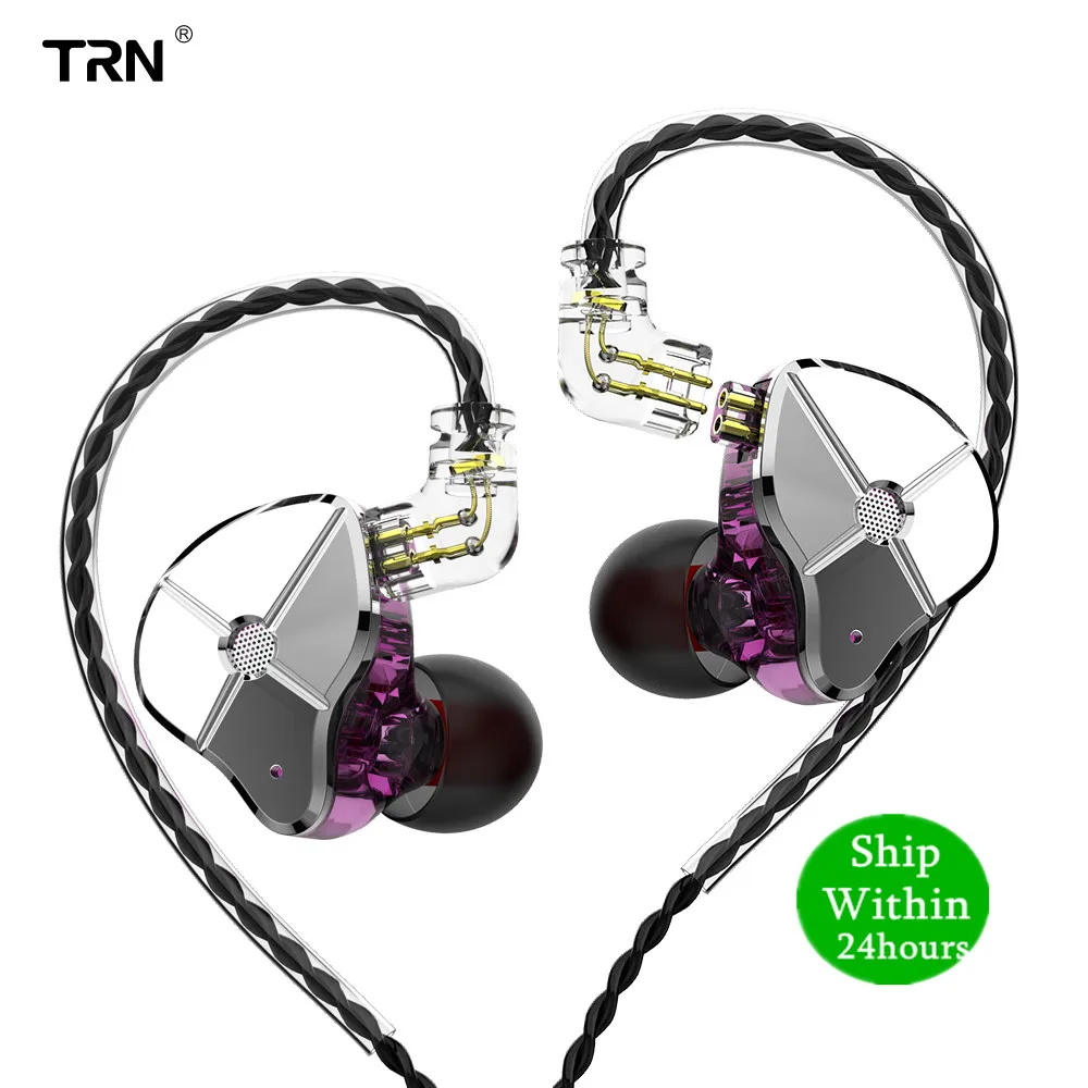 In-Ear Earphone Monitor Headset Hybrid V80 Trn St1 ES4 Running-Sport V90 ZST Detachable-Cable
