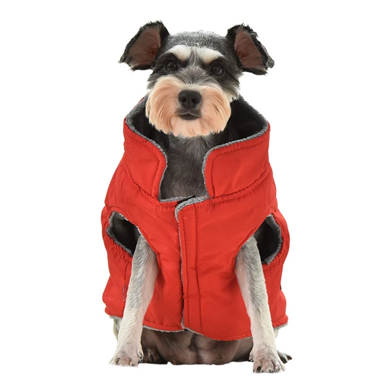 Pet Dog Clothes Internal Cotton Warm Winter Coat Jacket with Zip Puppy Pug French Bulldog Clothing Pet Costume Dog Vest Outfit