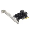 SATA PCI e Adapter 4 Port SATA 3.0 to PCIe x1 GEN3 Expansion Adapter Card SATA 3 III PCI-e PCI Express Converter ASMedia ASM1064 ► Photo 3/6