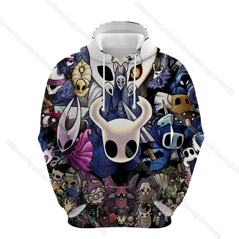 Men Hollow Knight 3D Print Hoodies Male Cartoon Anime Sweatshirts Sudadera Streetwear Tops Spring Autumn Unisex Pullovers Casual