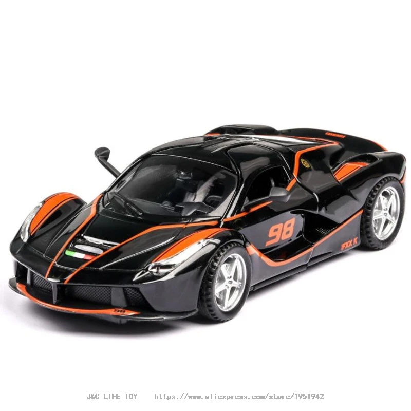1:32 FXXK гоночная игрушка автомобиль металлические Игрушки Diecasts& Toy транспортные средства модель автомобиля высокая Игрушечная машина игрушки для детей Рождественский подарок - Цвет: Bright black