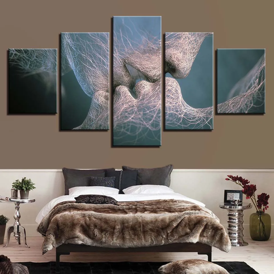 Colomac-Hd-Print-Home-Decor-Canvas-5-Pieces-Abstract-Line-Kiss-Poster-for-Bedroom-Cuadros-Modular (3)