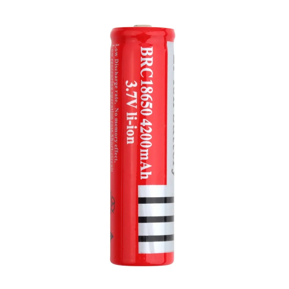 1 шт. 18650 батареи 3,7 в 4200 мАч 18650 литий-ионная аккумуляторная батарея BRC литиевая батарея Красный цифровой