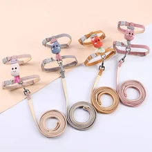 

Small Dogs Cat Harness Leash Set Pet Chest Collar Pomeranian Harness Vest Breathable Dog Accessories Puppy Chihuahua Supplies