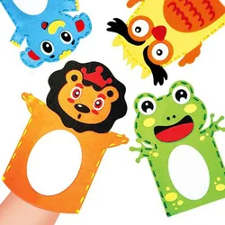 Knutselen Kinderen títeres de mano de animales de granja, 3 piezas, para manualidades, actividades artesanales, artesanales, creativas, 3, 4, 5, 6, 8