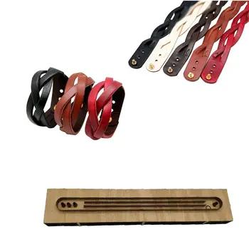 

DIY leather craft knitted bracelet cutting dies metal hollow puncher width 18mm